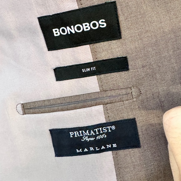 Bonobos, unlined unstructured 2 piece suit - Picture 4 of 8